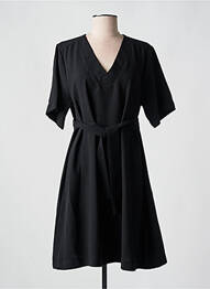 Rochie midi țesătură crep mâneci scurte negru PAKO LITTO femme