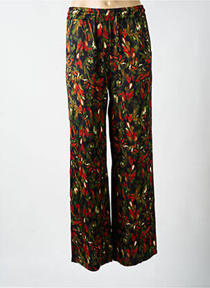 Pantalon larg croială fluidă mărime normală verde PAKO LITTO femeie