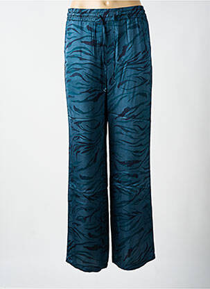 Pantalon larg croială fluidă mărime normală albastru PAKO LITTO femeie