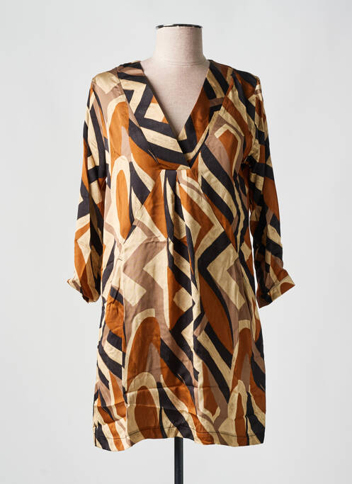 Rochie scurtă maro PAKO LITTO femeie