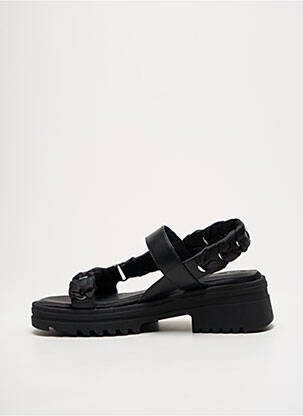 Sandale/pantofi decupați material neted toc de 4 la 6 cm negru TAMARIS femeie