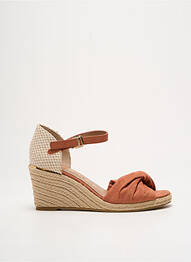 Espadrile închidere cu bride toc de 7 la 9 cm maro TAMARIS femeie
