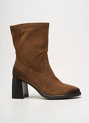 Botine/ghete nubuc toc de 7 la 9 cm maro TAMARIS femeie