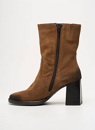Botine/ghete nubuc toc de 7 la 9 cm maro TAMARIS femeie