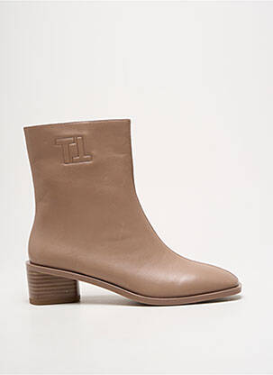 Botine/ghete material neted toc de 4 la 6 cm bej TAMARIS femeie