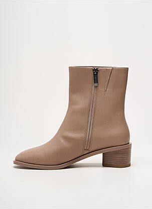 Botine/ghete material neted toc de 4 la 6 cm bej TAMARIS femeie