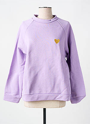 Hanorac broderie mâneci lungi violet LAZY & COSY femeie