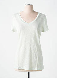 Tricou guler în v mâneci scurte verde LAZY & COSY femme
