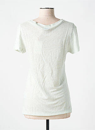 Tricou guler în v mâneci scurte verde LAZY & COSY femeie