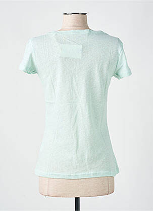 Tricou guler în v mâneci scurte albastru LAZY & COSY femeie