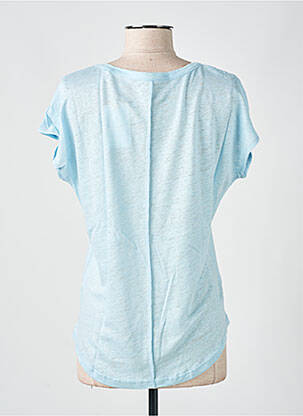 Tricou guler rotund mâneci scurte albastru LAZY & COSY femeie