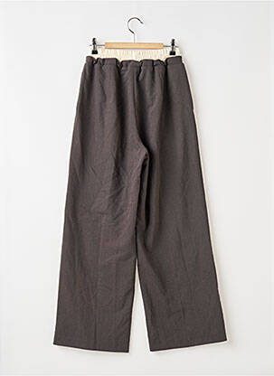 Pantalon larg țesătură poplin mărime normală gri ARR. femeie