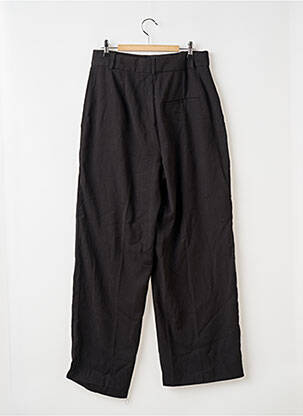 Pantalon larg țesătură poplin mărime normală negru LOUNGE femeie