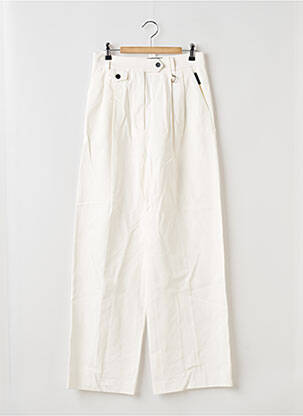 Pantalon larg alb KATERINA KVIT femeie