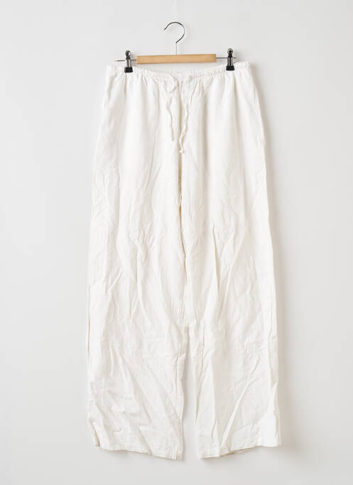 Pantalon larg alb BERSHKA femeie