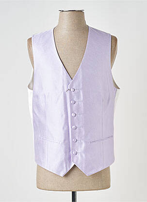 Vestă fără mâneci efect material satinat violet GREGE CREATION bărbat
