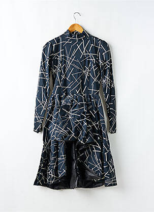 Rochie midi imprimeu fantezie mâneci lungi albastru SANS MARQUE femeie