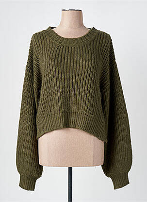 Pulover elasticitate mâneci lungi verde 4TH & RECKLESS femeie