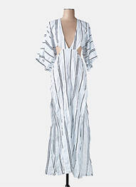 Rochie lungă țesătură crep mâneci 3/4 albastru ASOS femme