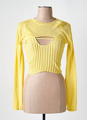 Twin-set galben NA-KD femeie