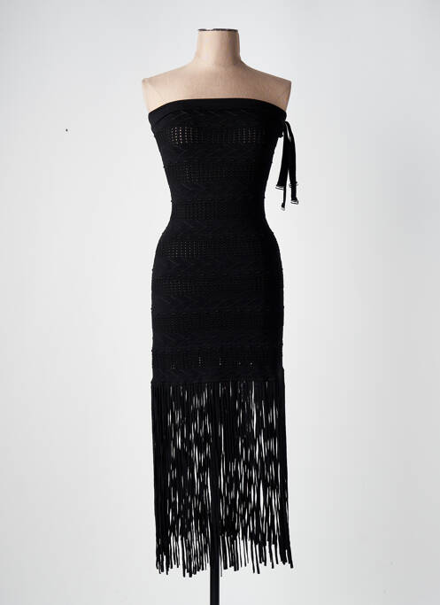 Rochie lungă negru SANDRO femeie