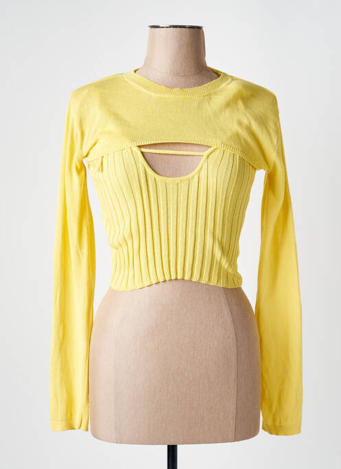 Twin-set galben NA-KD femeie