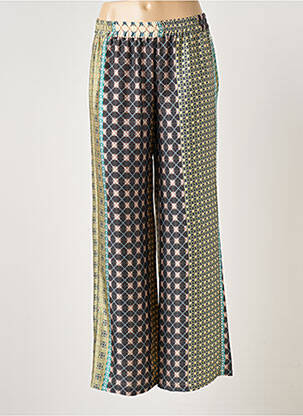 Pantalon larg verde LAUREN VIDAL femeie