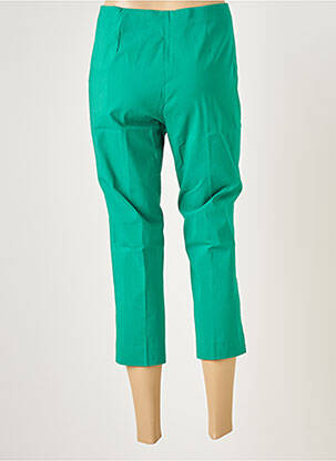 Pantalon trei sferturi talie înaltă talie înaltă verde FICELLE femeie