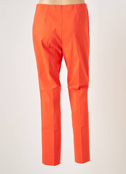 Pantalon slim țesătură poplin talie înaltă portocaliu FICELLE femme