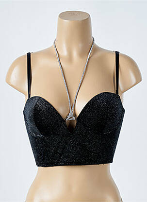 Sutien top sutien modelat top sutien modelat negru SANS MARQUE femeie