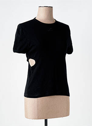 Tricou elasticitate mâneci scurte negru COURREGES femeie