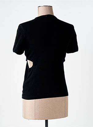 Tricou elasticitate mâneci scurte negru COURREGES femeie