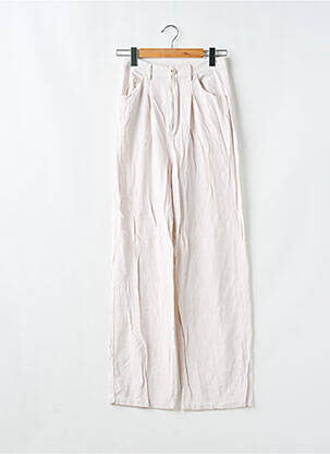 Pantalon larg bej STRADIVARIUS femeie