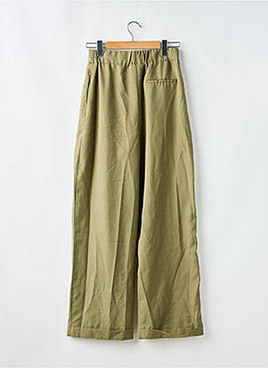 Pantalon larg țesătură crep verde TOPSHOP femeie