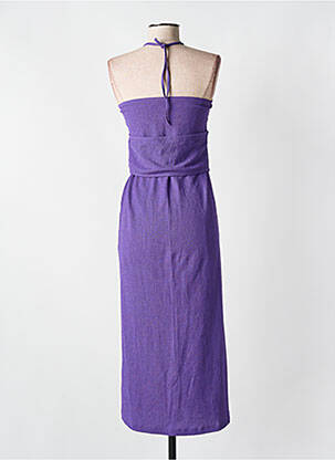 Rochie lungă țesătură crep bretele subțiri violet NA-KD femeie