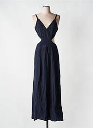 Rochie lungă croială cambrată bretele subțiri albastru BA&SH femme