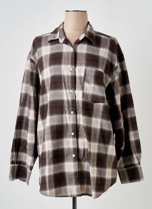 Cămașă cu mâneci lungi maro COLLUSION bărbat