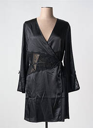 Halat de casă efect material satinat negru ROSE POMME femme