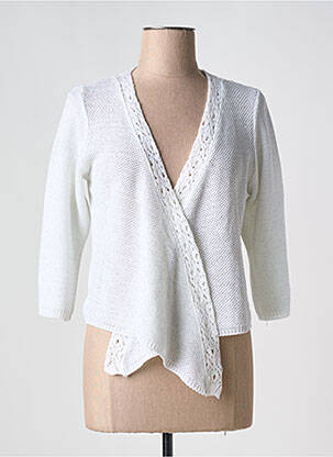 Vestă cu mâneci lungi alb GRIFFON femeie