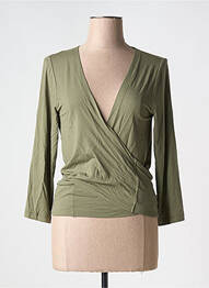 Vestă cu mâneci lungi elasticitate verde GRIFFON femme
