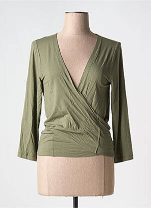 Vestă cu mâneci lungi verde GRIFFON femeie