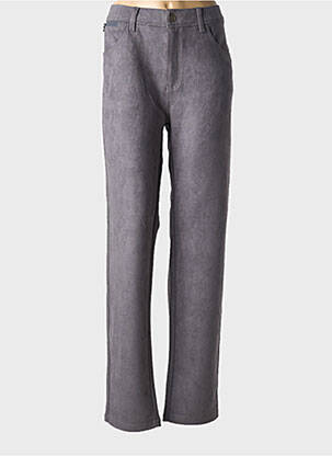 Pantalon slim mărime normală mărime normală gri QUATRE VINGT JOURS femeie