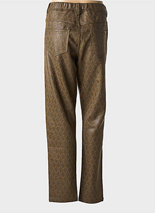 Jegging țesătură suedină talie înaltă verde QUATRE VINGT JOURS femeie