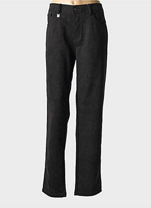 Pantalon slim elasticitate mărime normală negru QUATRE VINGT JOURS femeie