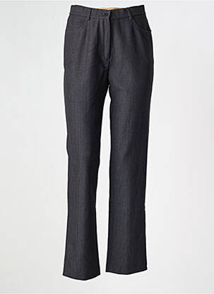 Pantalon drept talie cu cleme talie înaltă gri GUY DUBOUIS femeie