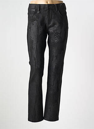 Pantalon slim talie elastică mărime normală negru QUATRE VINGT JOURS femeie