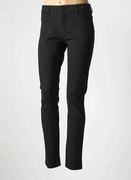 Pantalon slim negru QUATRE VINGT JOURS femeie