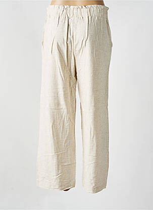 Pantalon drept talie elastică mărime normală bej MERI & ESCA femeie