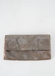 Plic efect material satinat maro ABACO femme