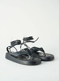 Șlapi material neted toc de 4 la 6 cm negru NA-KD femme